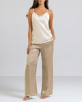 Bianca Satin Trousers | Beige