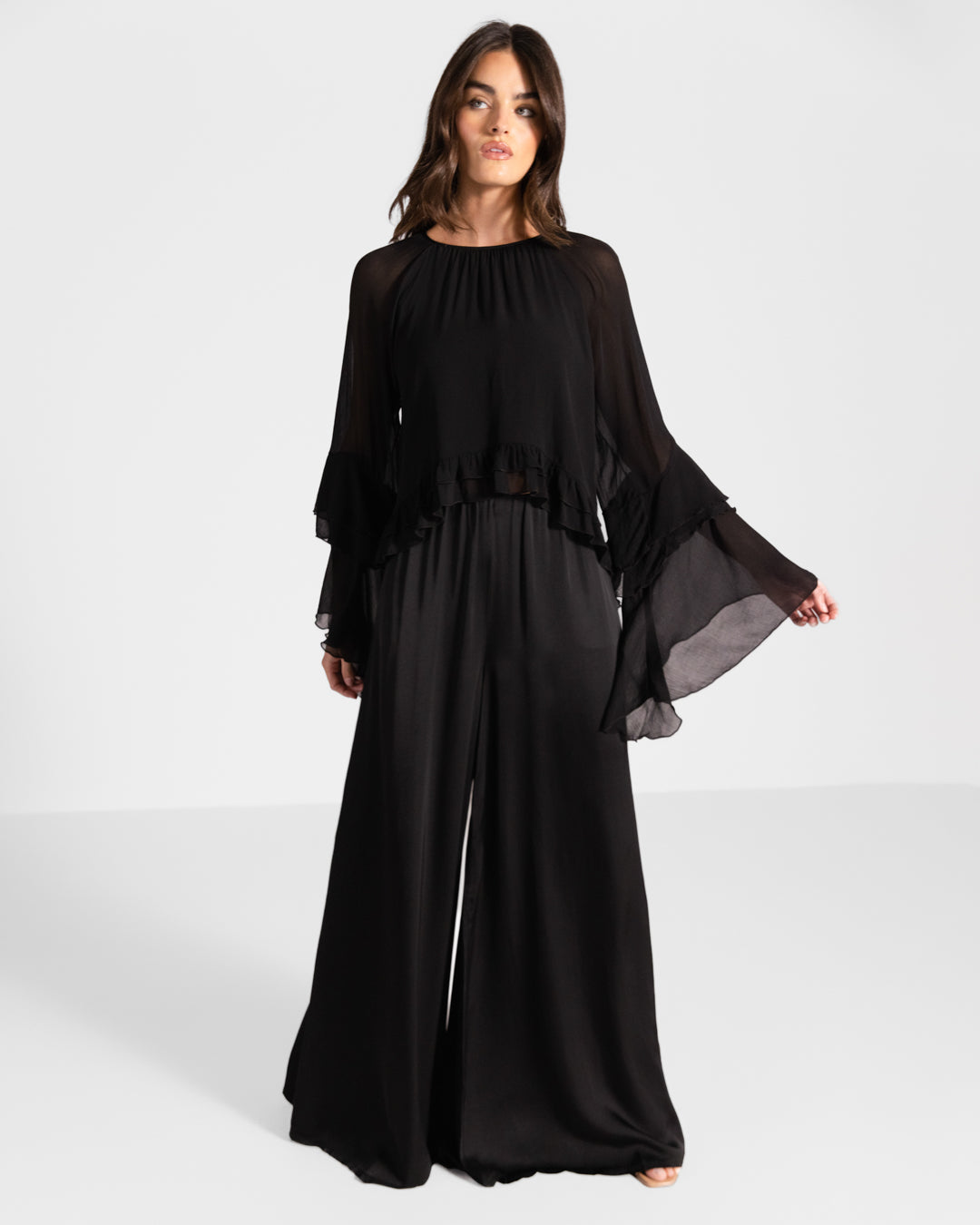 Blair Ruffle Blouse | Black