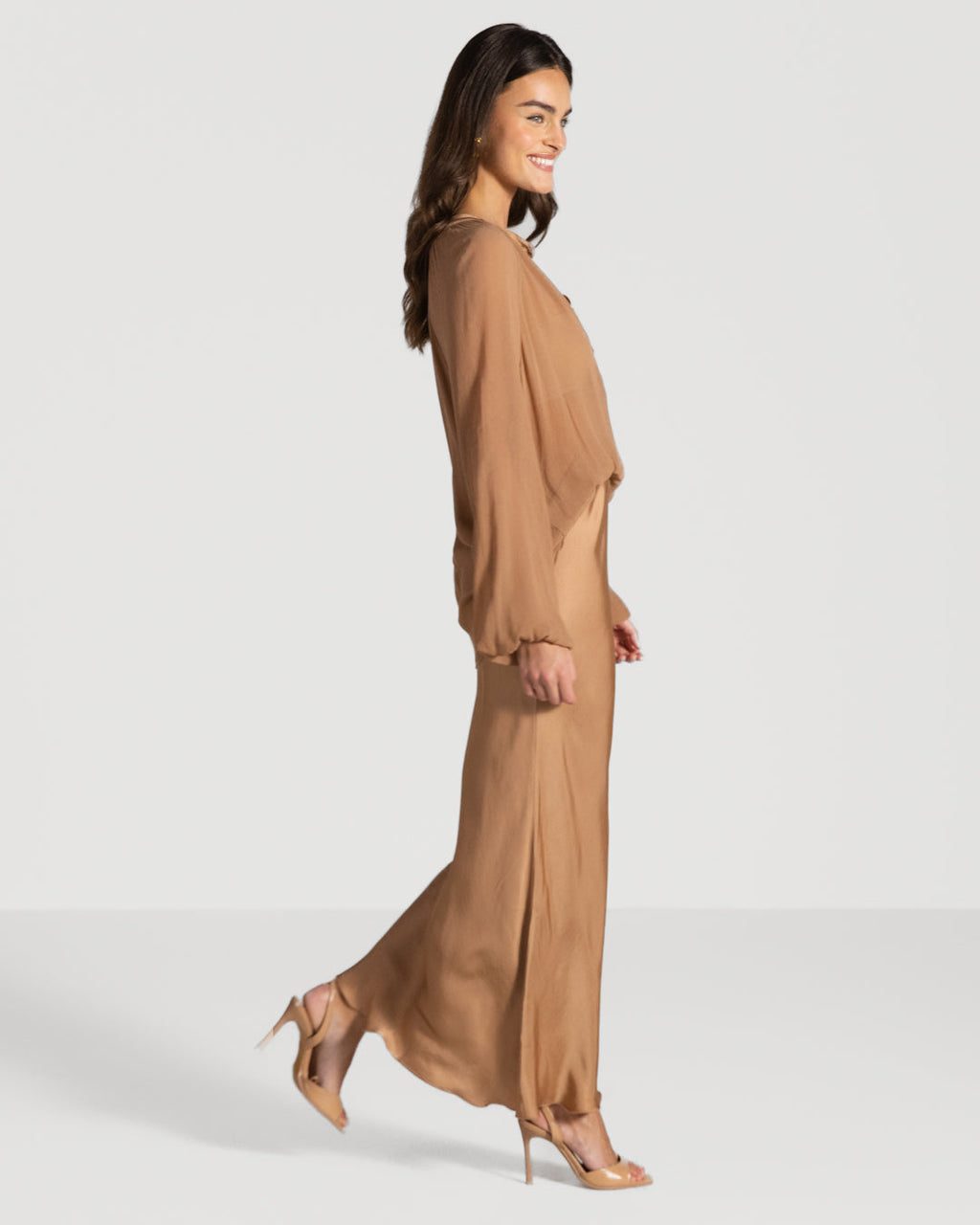 Jade Sheer Top | Tan