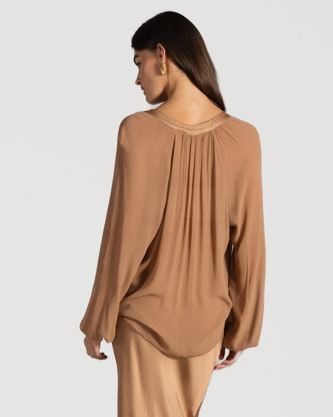 Jade Sheer Top | Tan