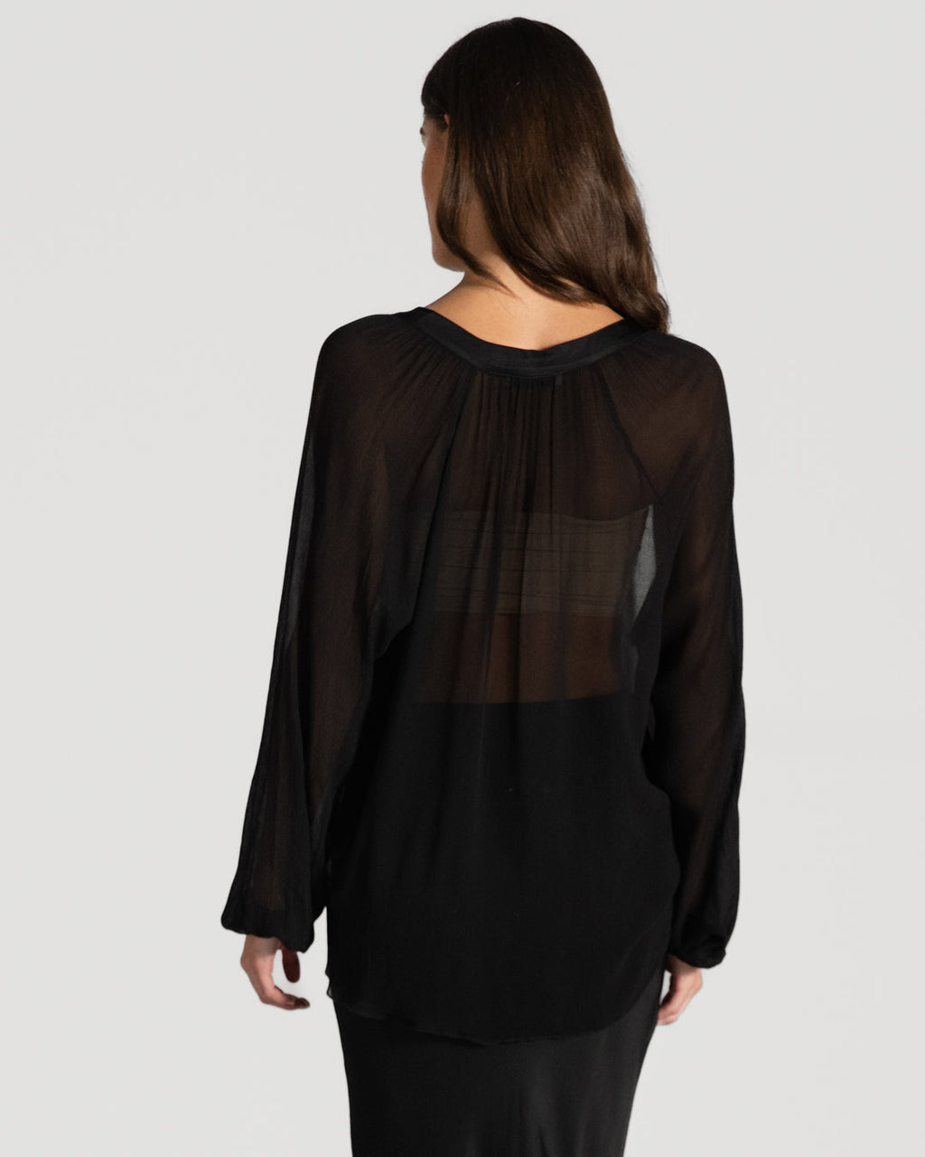 Jade Sheer Top | Black