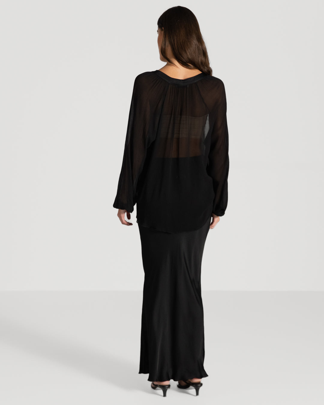 Jade Sheer Top | Black