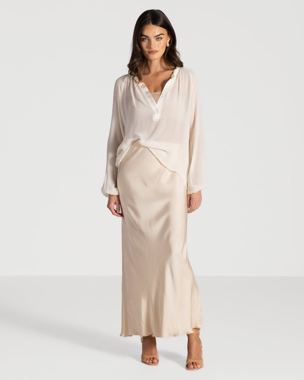 Jade Sheer Top | Ivory