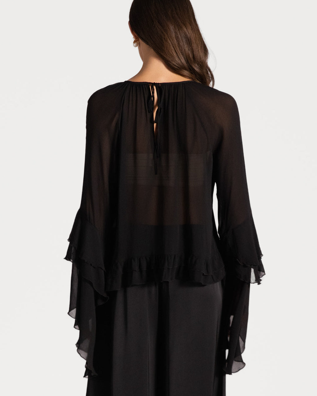 Blair Ruffle Blouse | Black