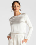 Matilda Satin Long Sleeve | Ivory