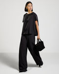 Gabriella Pleated Elastic Waist Trousers | Black