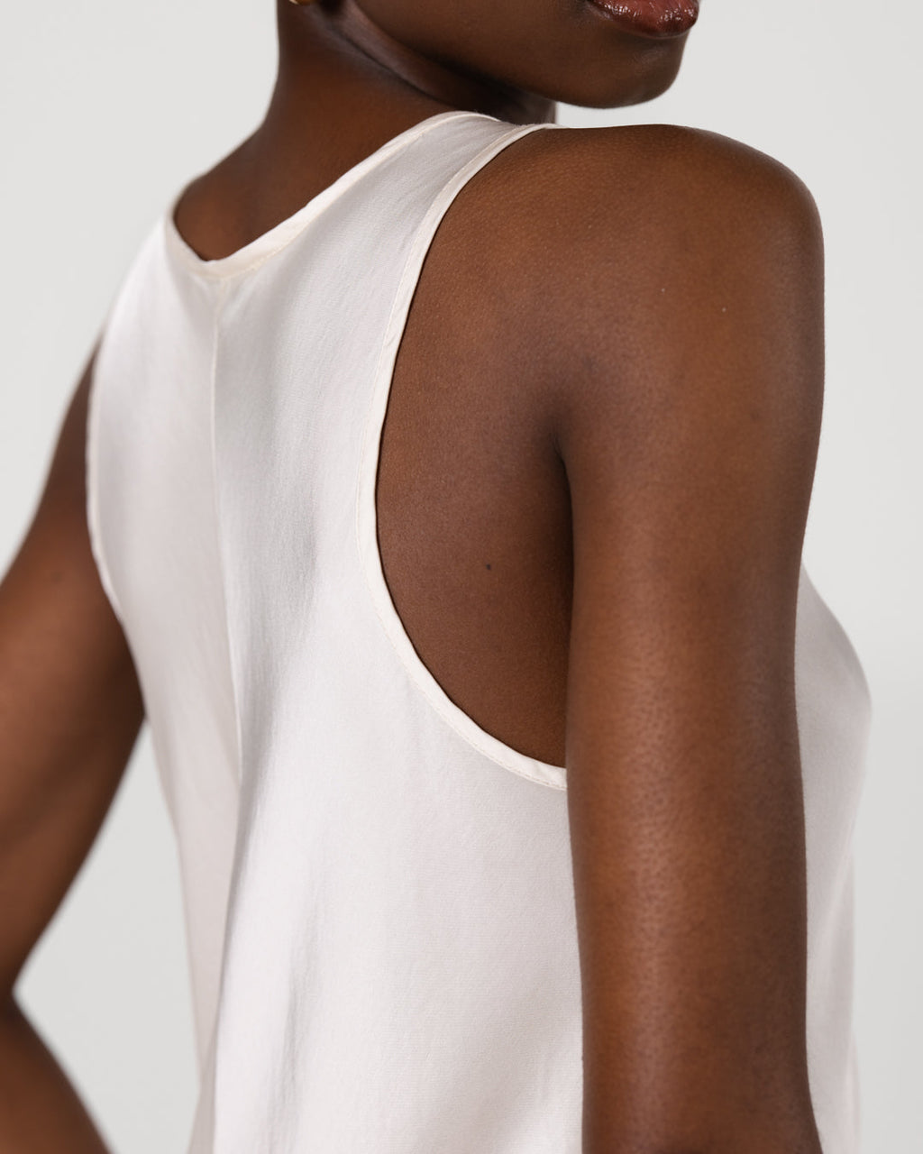 Demi Satin Vest Top | Ivory