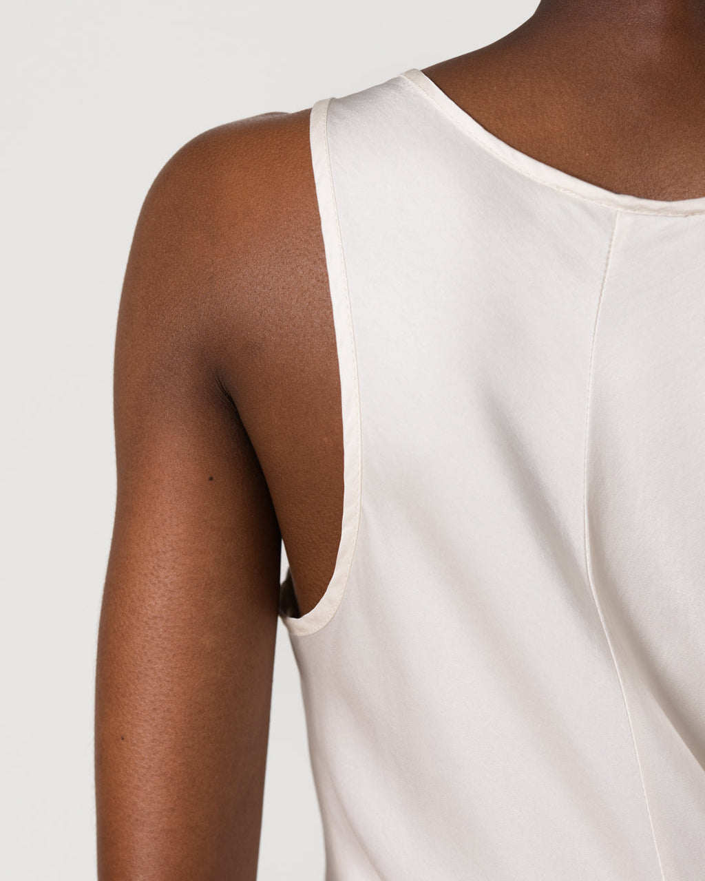 Demi Satin Vest Top | Ivory