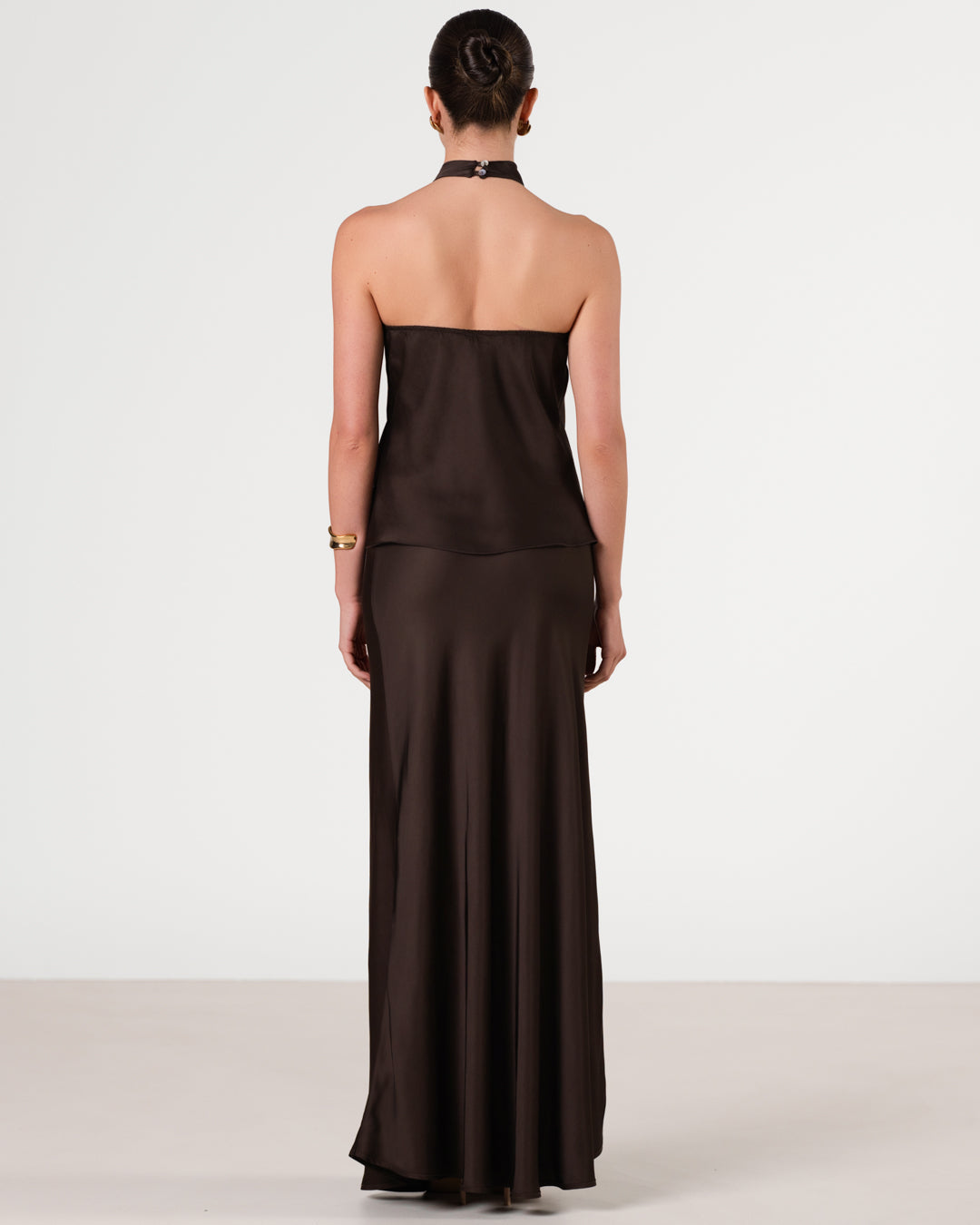 Lexi Satin Maxi Skirt | Cocoa Soleil