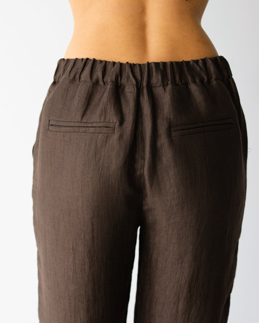 Maris Elastic Waist Trousers | Espresso Brown