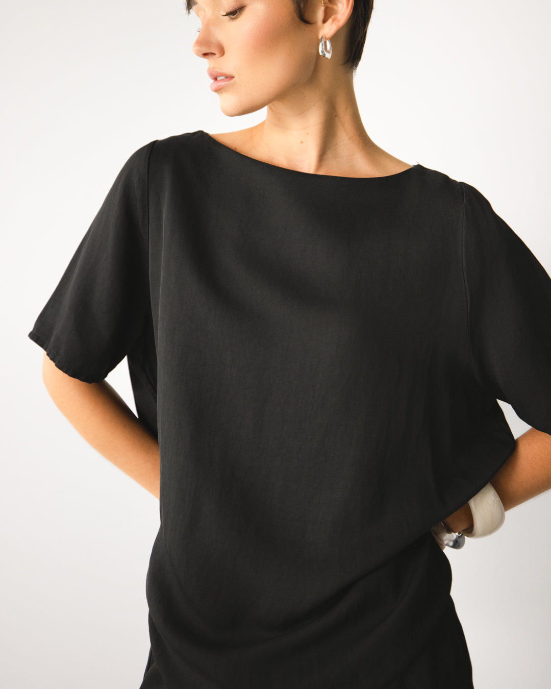 Esther Boxy Tee | Black