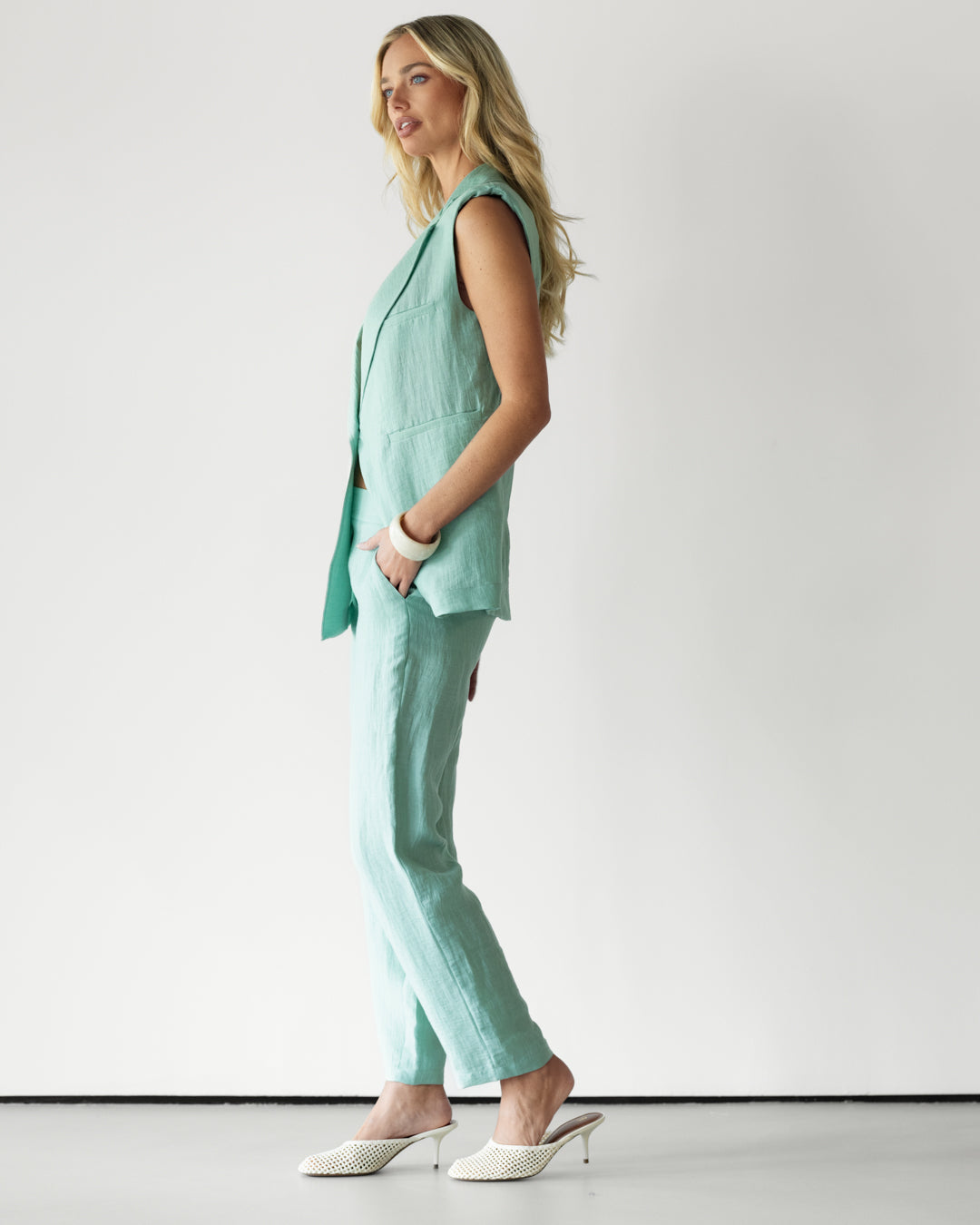 Maris Elastic Waist Trousers | Mint
