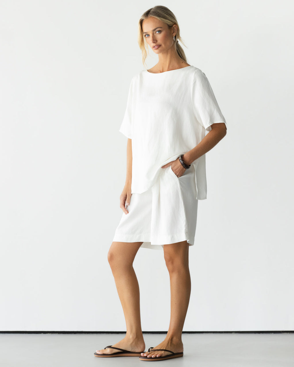 Esther Boxy Tee | White