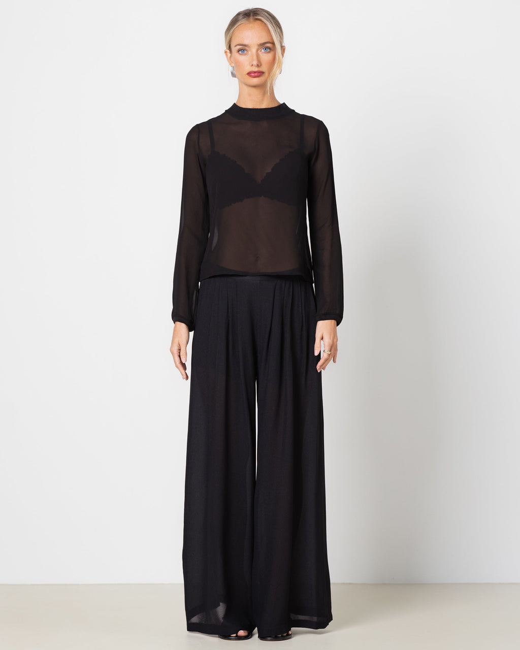 Lola Sheer Top | Black