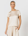 Matilda Satin T-Shirt | Cream