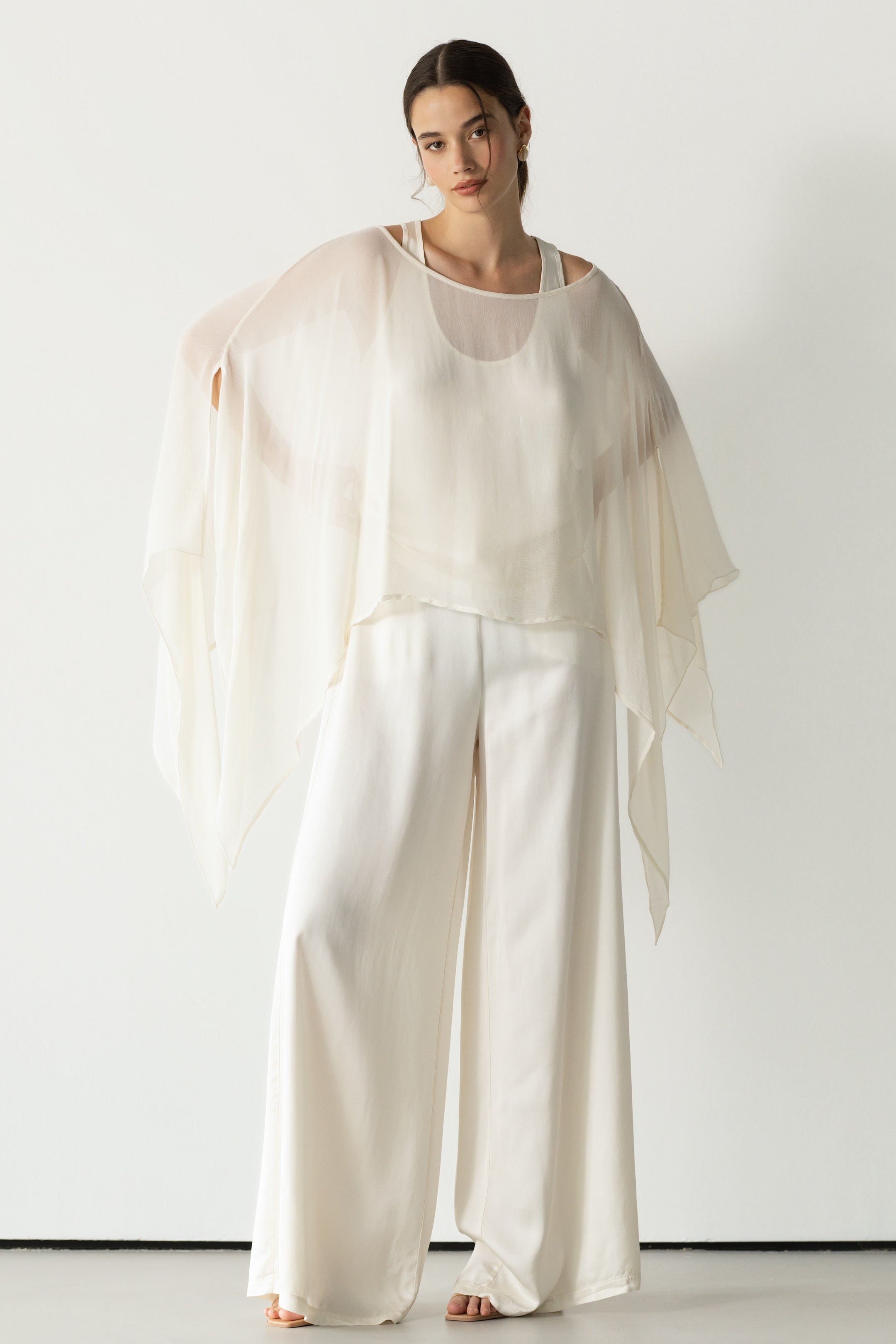 Emberly Lightweight Poncho | Cream