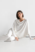 Asymmetric Draped | Ivory | Seamless Knit
