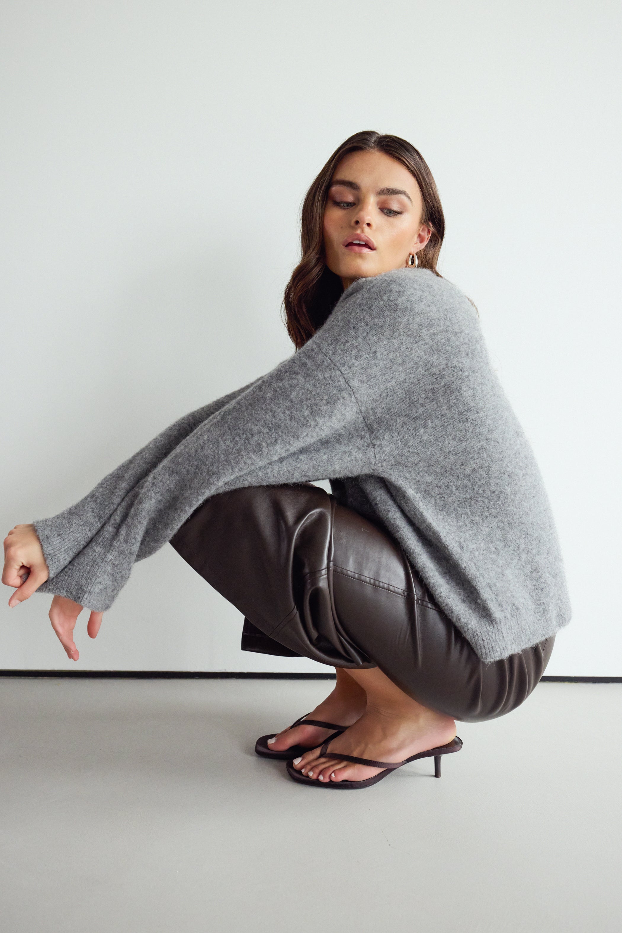 Naomi Sweater | Light Grey | Alpaca Blend