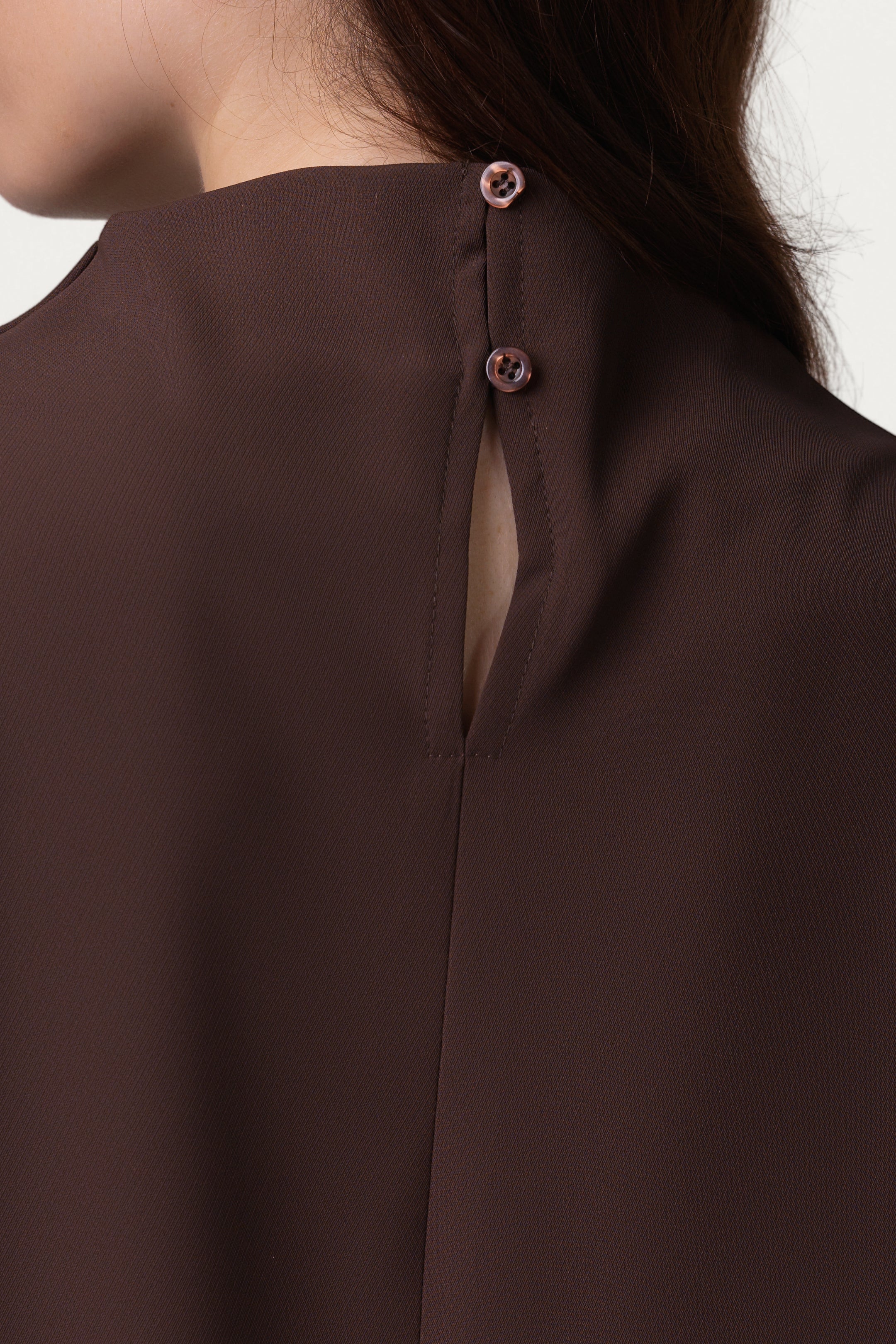 Lana High Neck Top | Espresso Brown