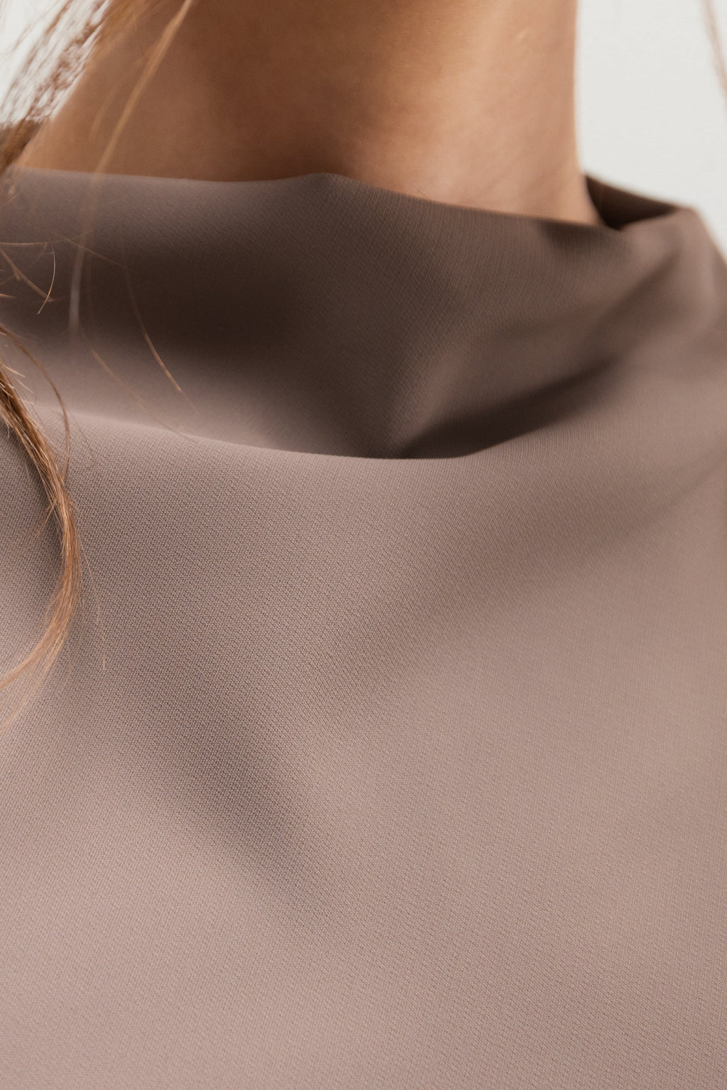 Lana High Neck Top | Taupe