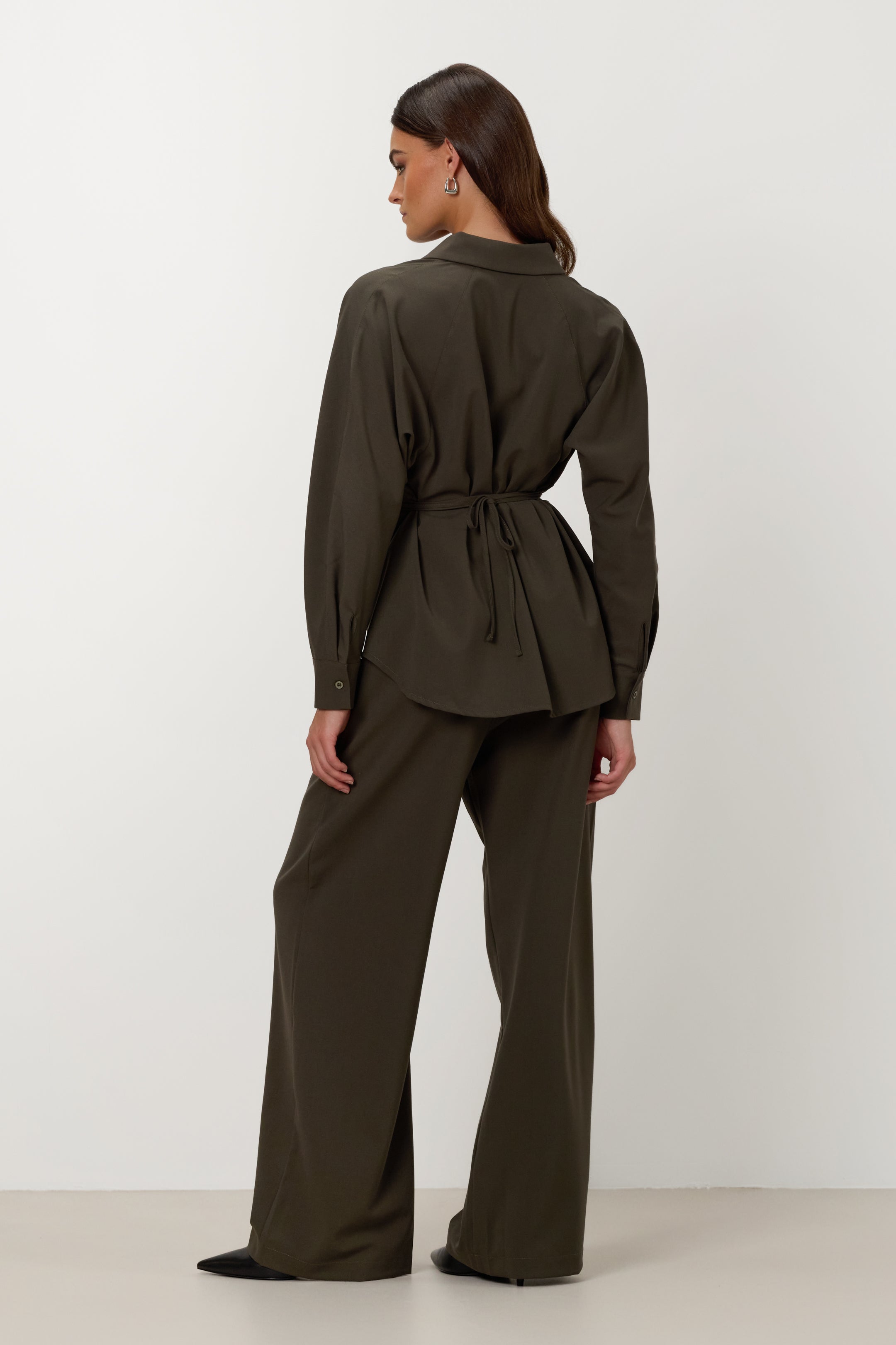 Ellis Tie Waist Shirt | Khaki