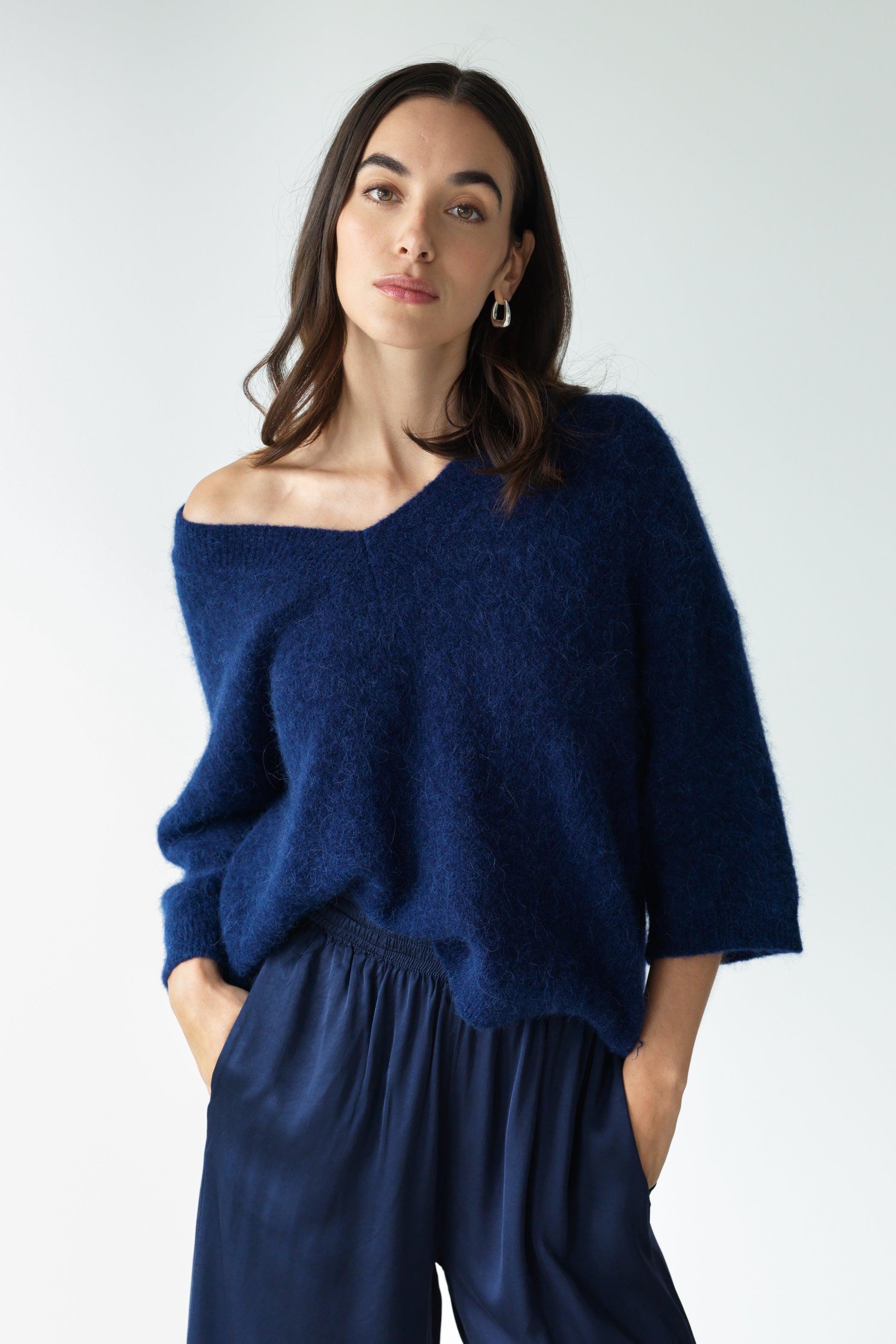 Kelly Sweater | Navy | Alpaca-Wool Blend