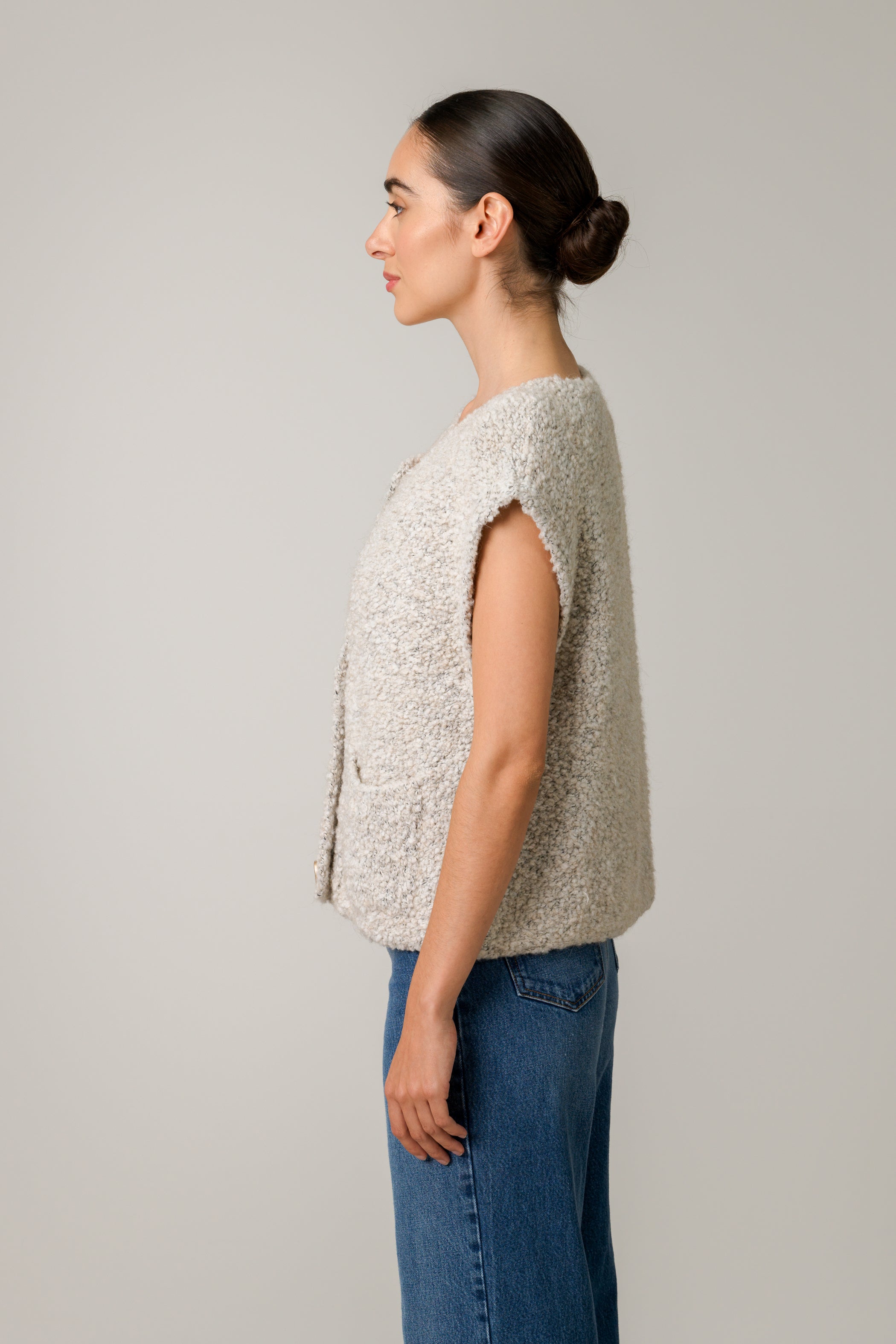 Josie Knitted Gilet | Oatmeal