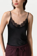 Arabella Lace Trim Vest | Black