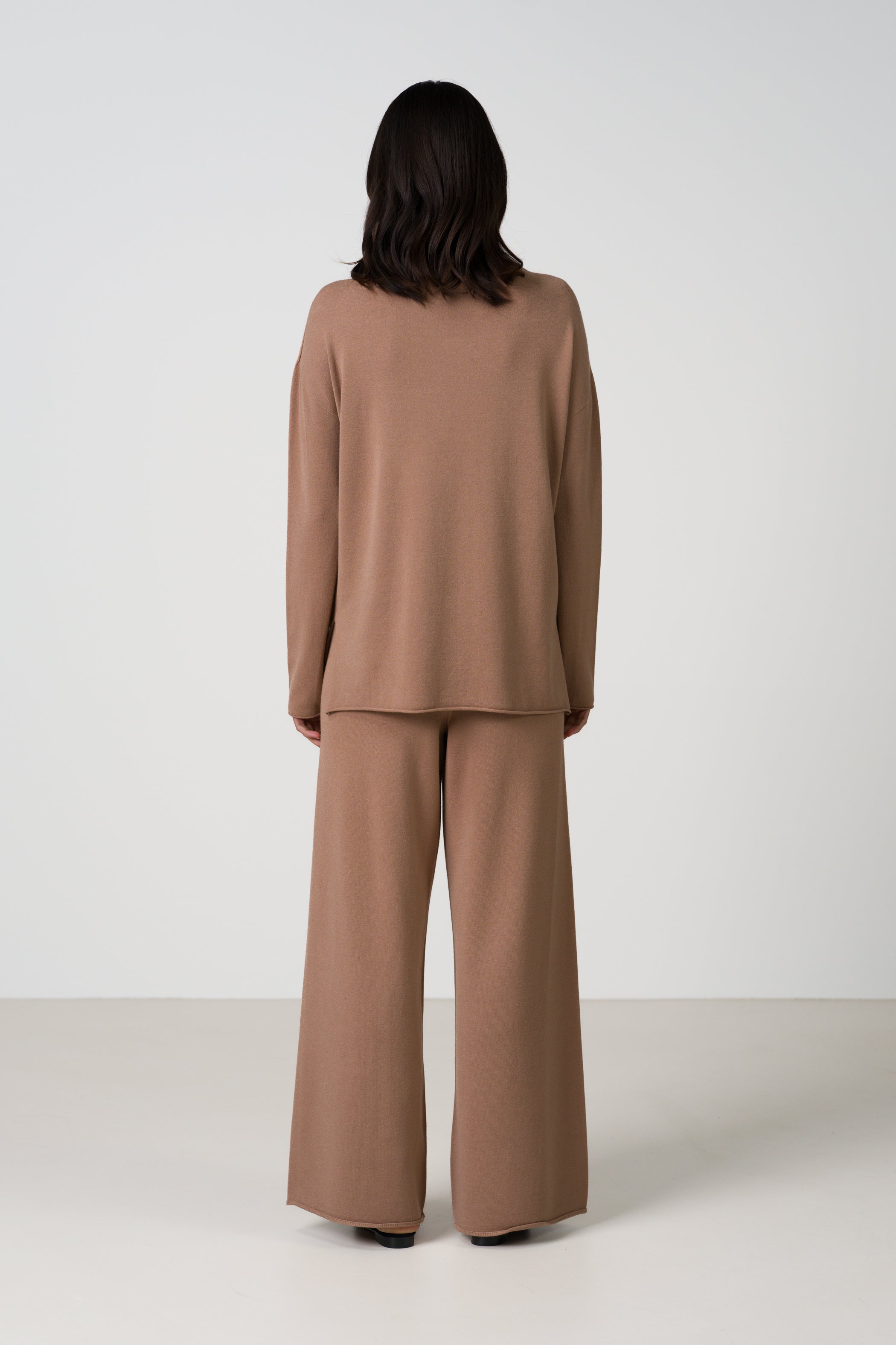Kaia Roll Neck | Chestnut Brown | Fine Knit