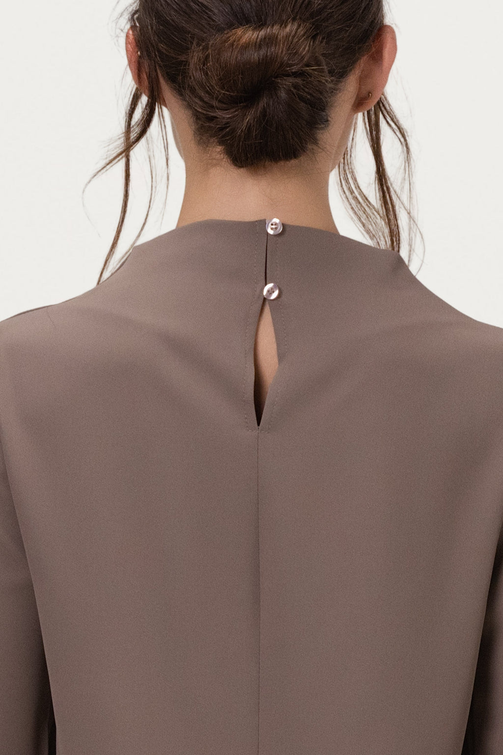 Lana High Neck Top | Taupe