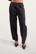 Aspen Barrel-Leg Elastic Waist Jeans | Dark Denim