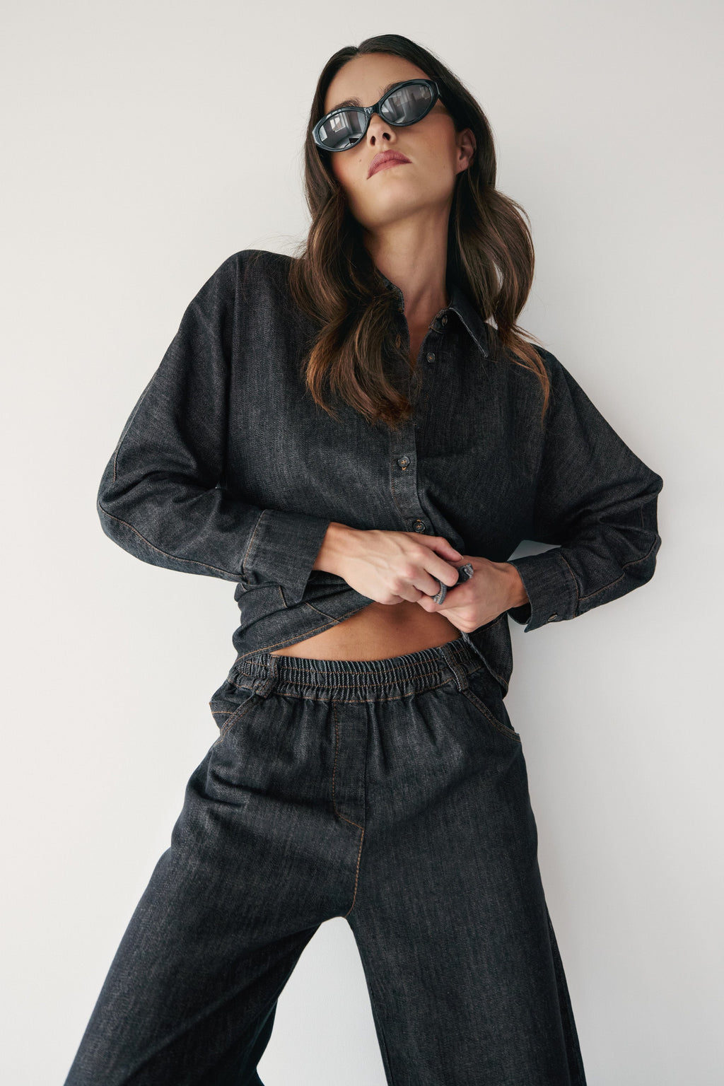 Aspen Button Up Shirt | Dark Denim