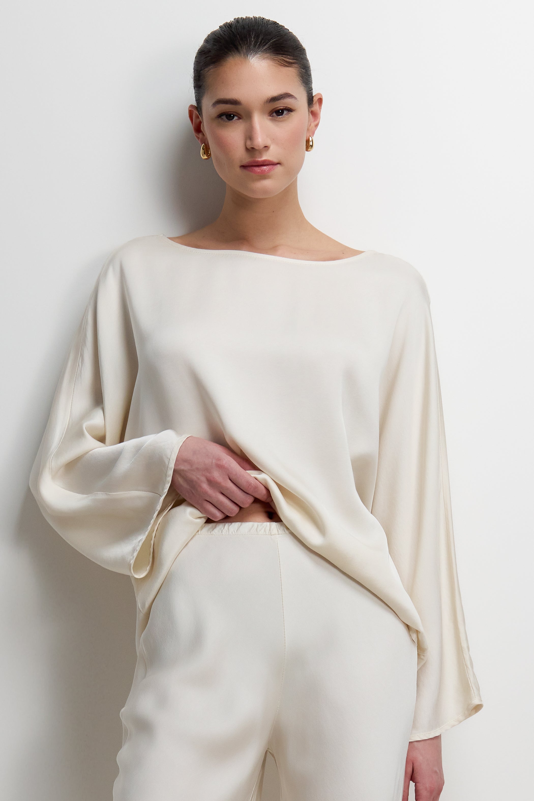 Arlet Wide Sleeve Boatneck | Ivory