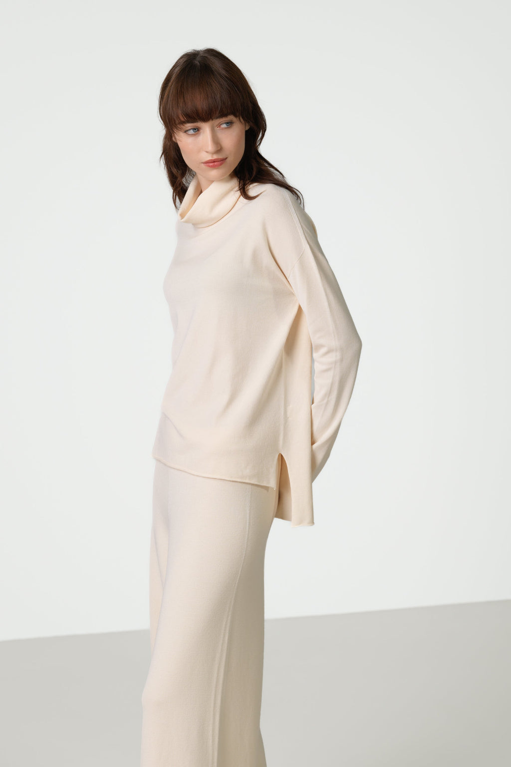 Kaia Roll Neck | Cream | Fine Knit