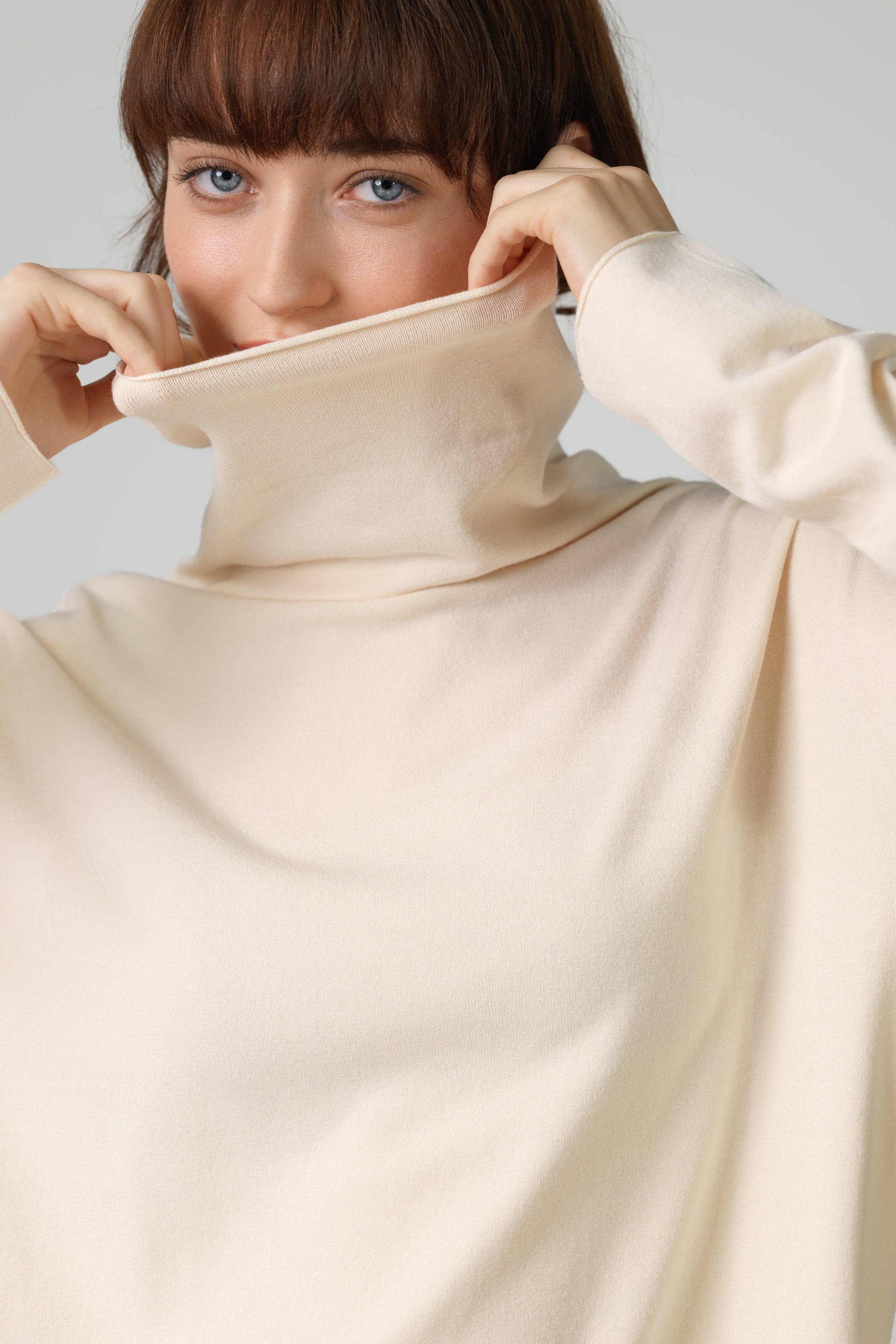 Kaia Roll Neck | Cream | Fine Knit