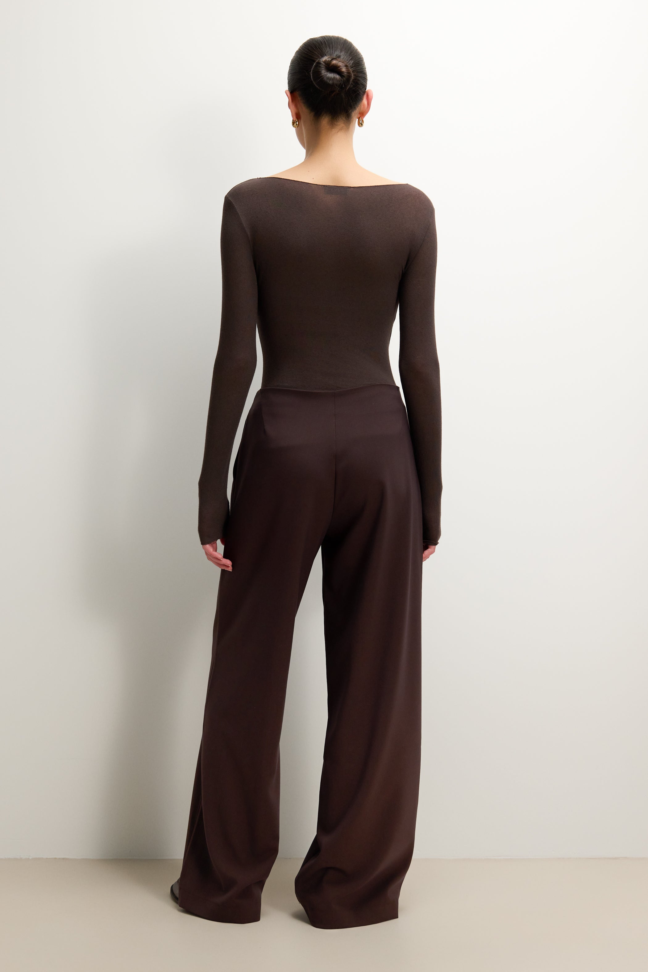 Mae Featherweight Boatneck Top | Espresso Brown | Modal-Cashmere