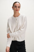 Evie Button Up Cardigan | Ivory | Alpaca-Wool Blend