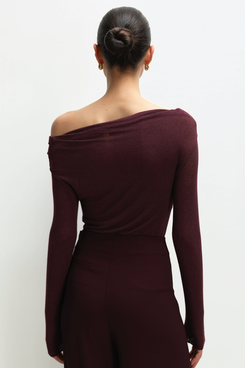 Josephine Asymmetric Top | Amethyst Plum | Modal-Cashmere